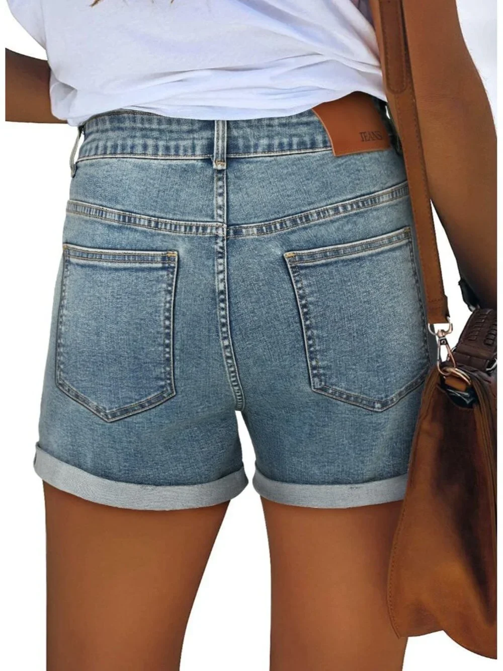 Women's Blue Summer Comfortable Stretchy Denim Casual Hot Short Jort Jean